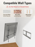 TV Wall Mount for Most 37-75 Inch Max VESA 600x400mm, 132lbs MD2968-LK