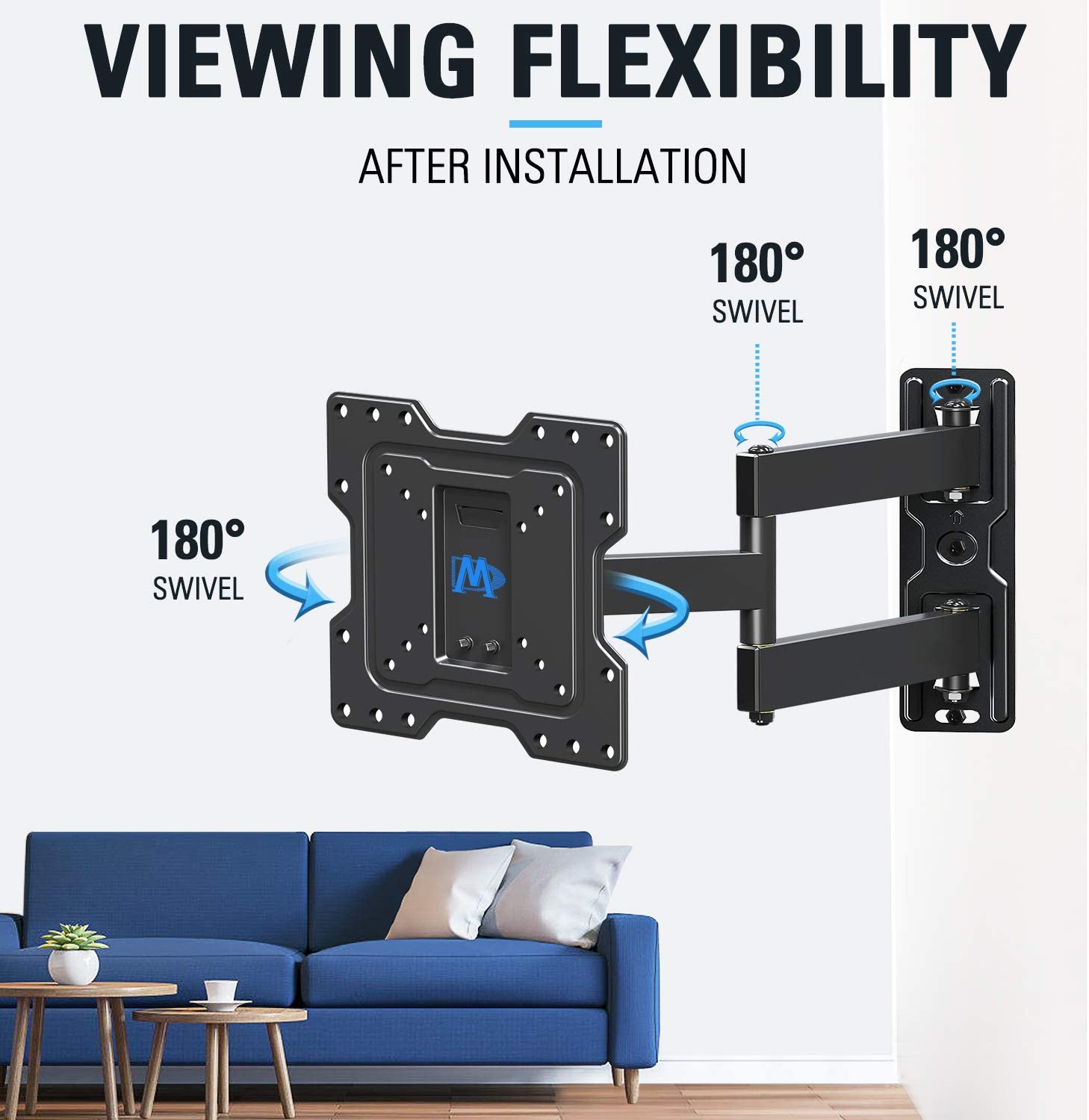 small TV mount swivels for viewing flexibility MD2413-S