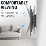 large TV wall mount with tilting for comfortable viewing