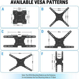 compatible with VESA from 100×100 mm to 600×400 mm