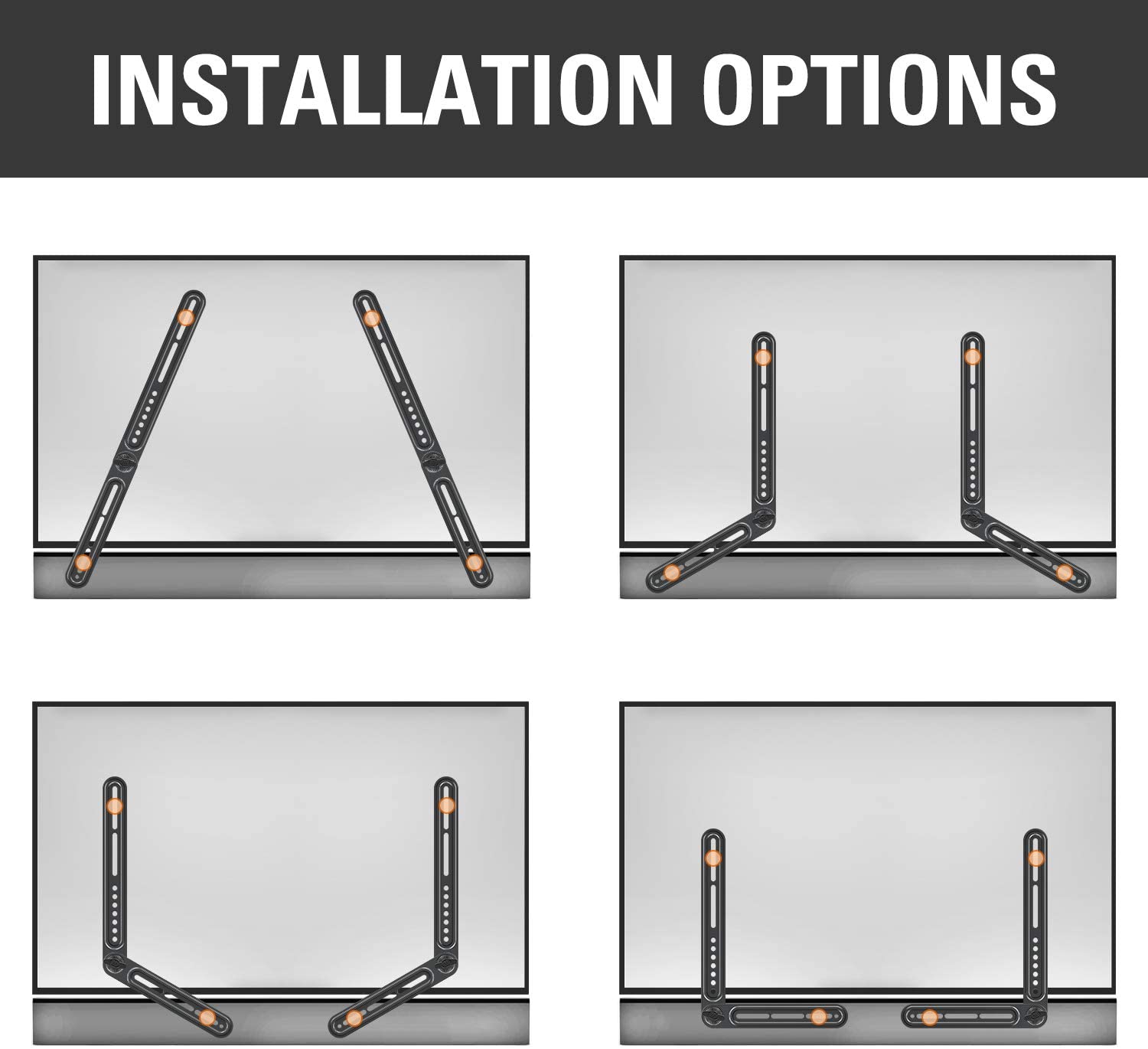 mount the soundbar above or below the TV