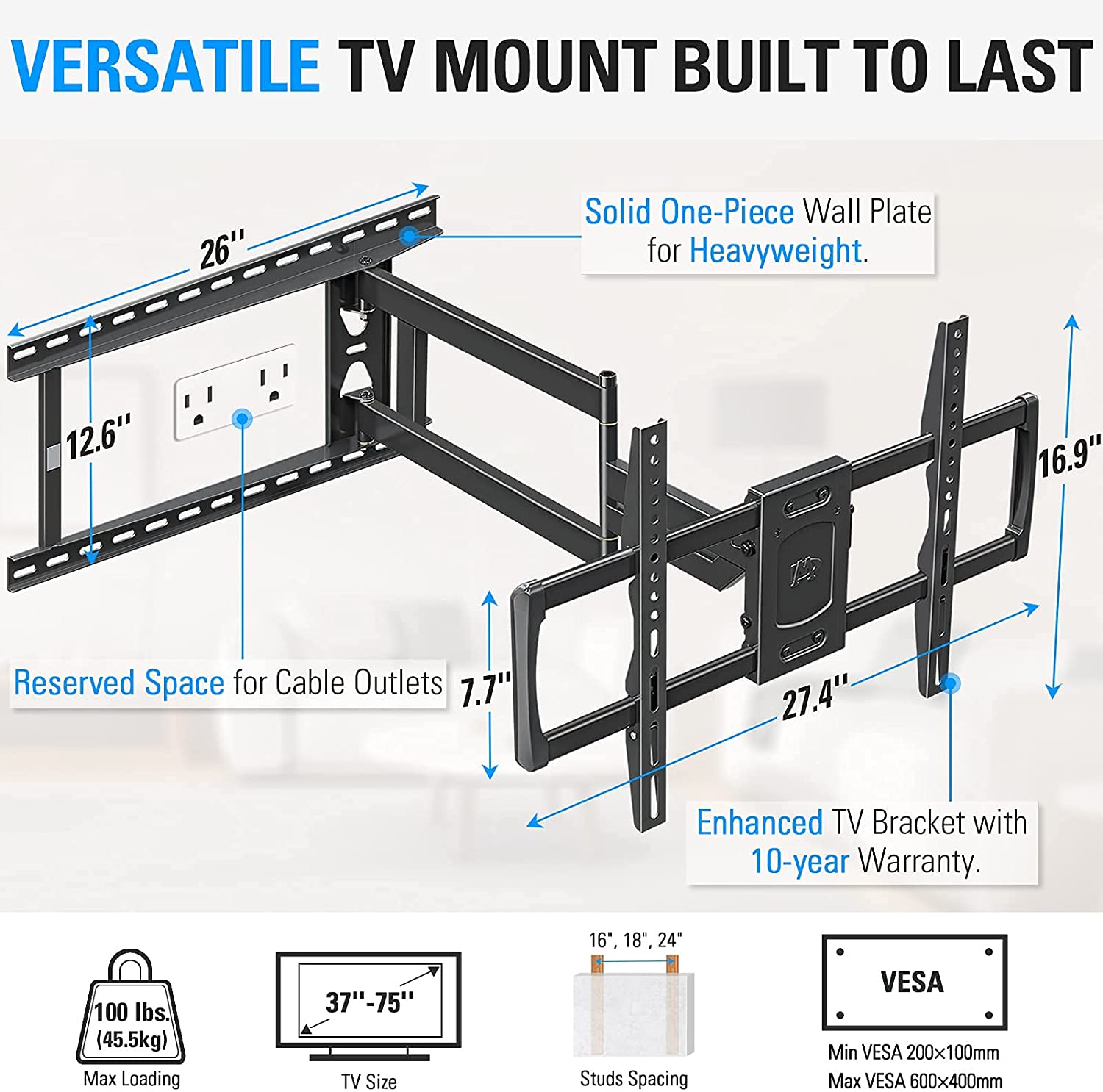 corner TV mount built to last