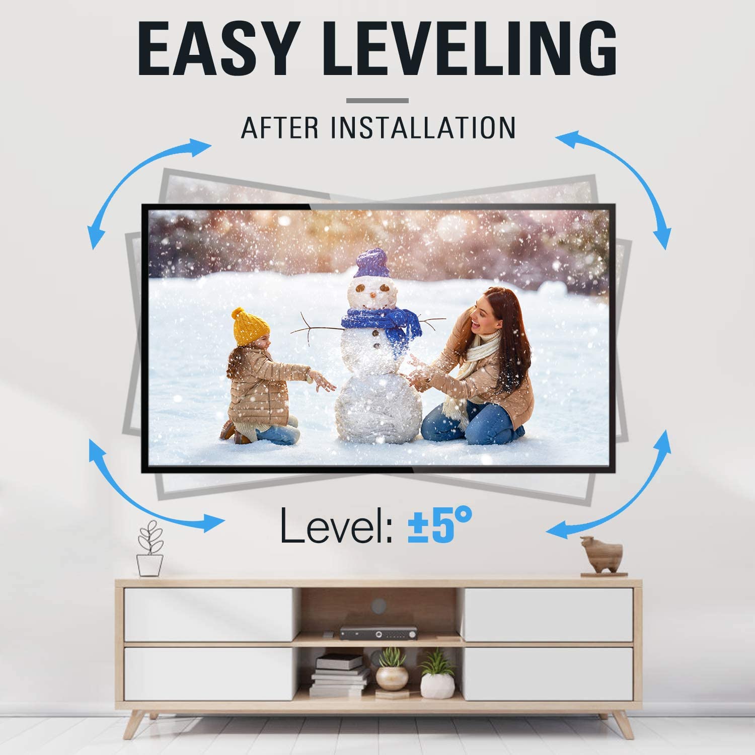 level the TV after installation