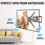 swivel mount moves the TV left or right for flexible view