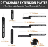 detachable extension plates for soundbars in different sizes