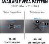 compatible with VESA from 50×50 to 200×200