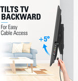 tilt TV wall mount tilts 5° up for easy cable management