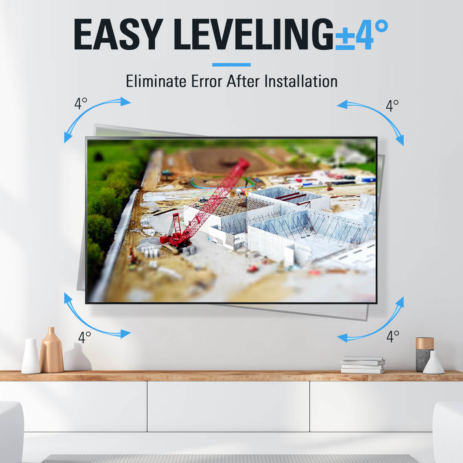 easily level the TV after installation