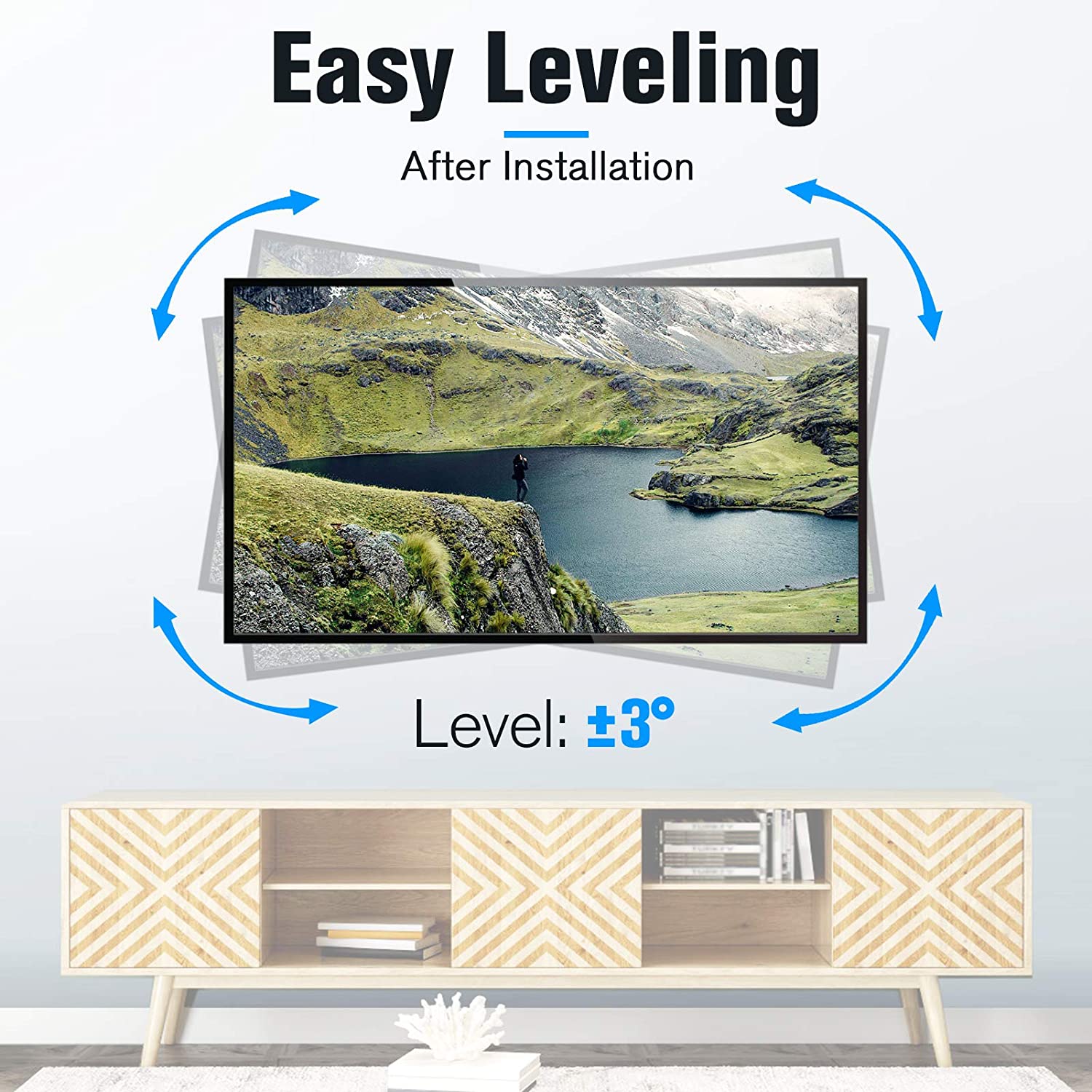 Easily level the TV after installation