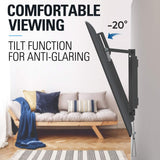 tilting tv mount tilts up to 20° to reduce glare