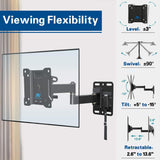 level, swive, tilt, flush RV TV mount