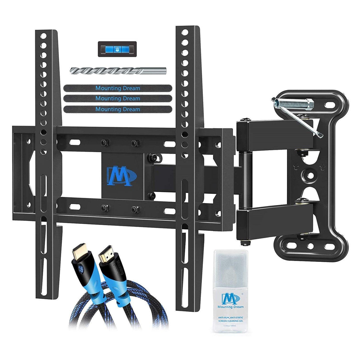 Full motion TV wall mount for 32-55'' TVs