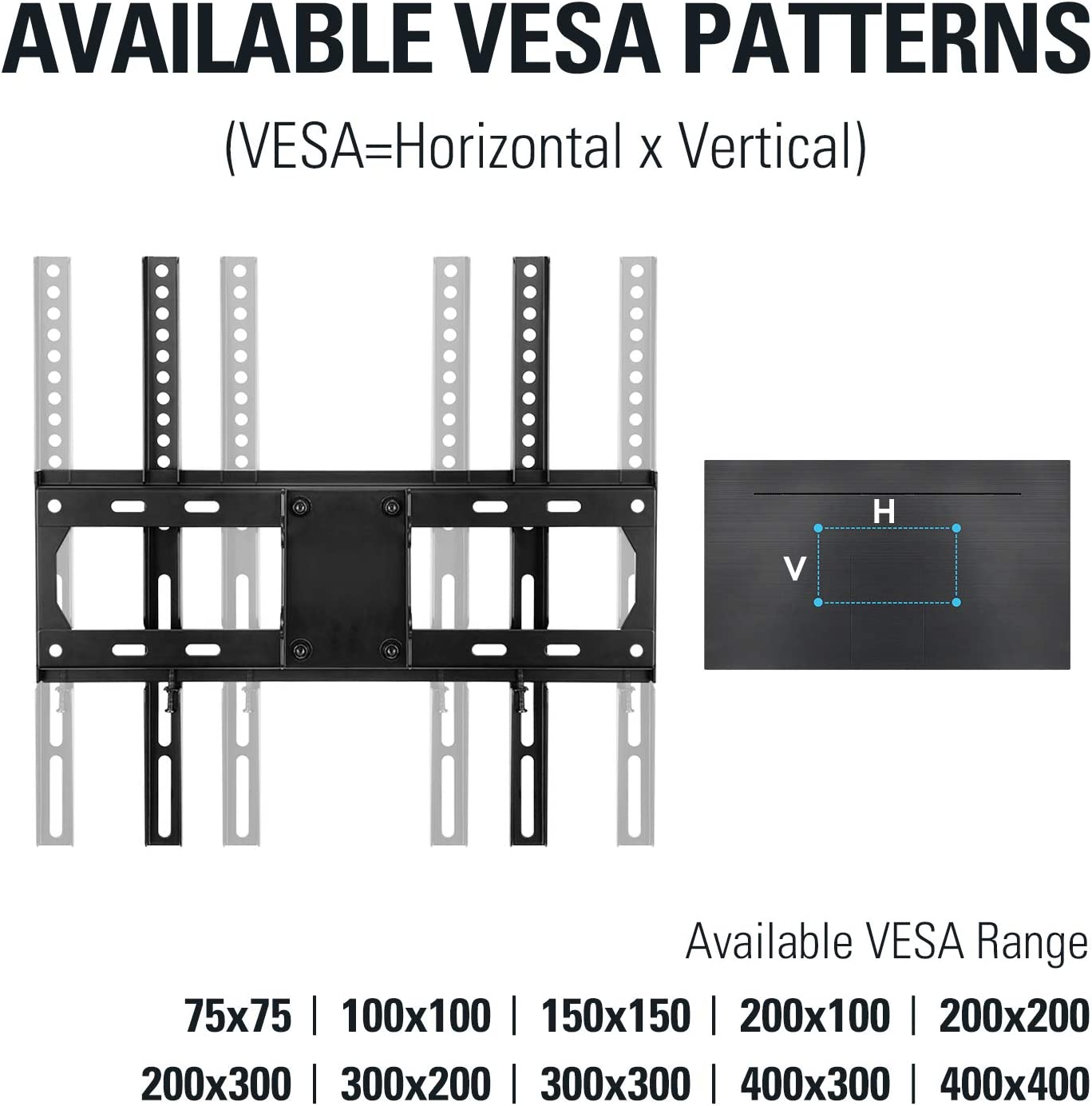 VESA 200x200 300x300 400x400 TV wall mount