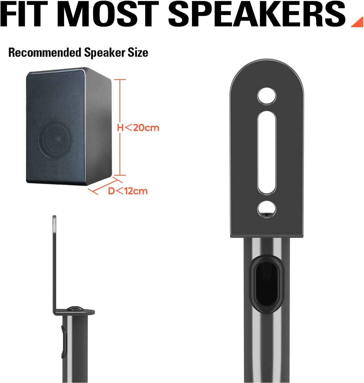 adjustable speaker stand for Max 7.8×4.7 inch speaker