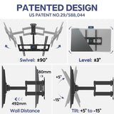 Renewed Full Motion TV Wall Mount for 32''-55" TVs MD2377