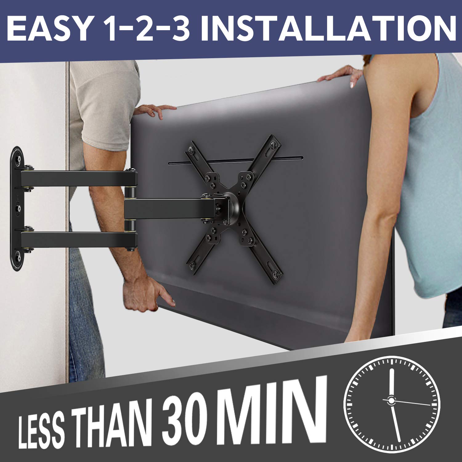 Mounting Dream full motion RV/Trailer TV mount for 17-39 inch Sony, LG, Sumsung, TCL, Sharp, Tashiba TVs