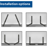 Soundbar mount to tv with multiple installation options