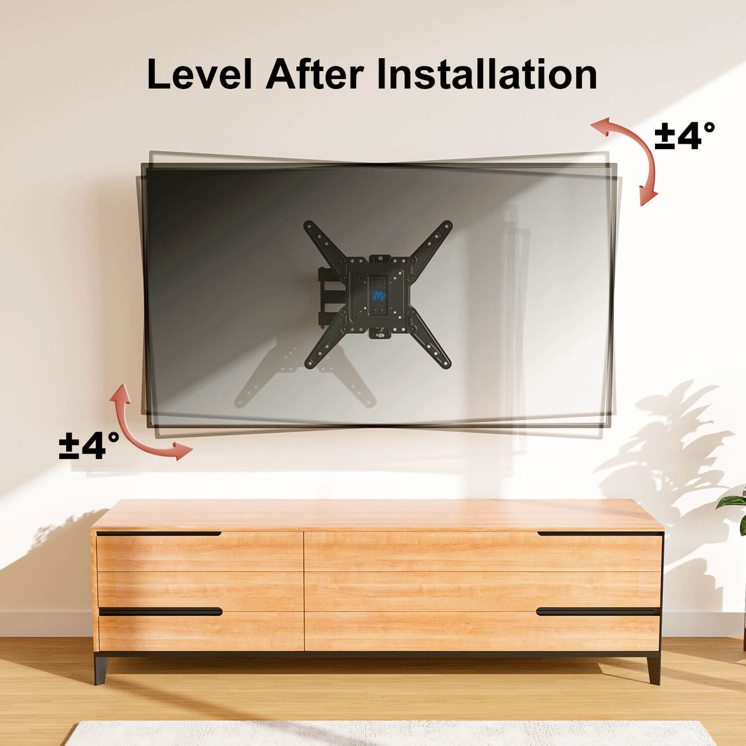 level the TV after installation