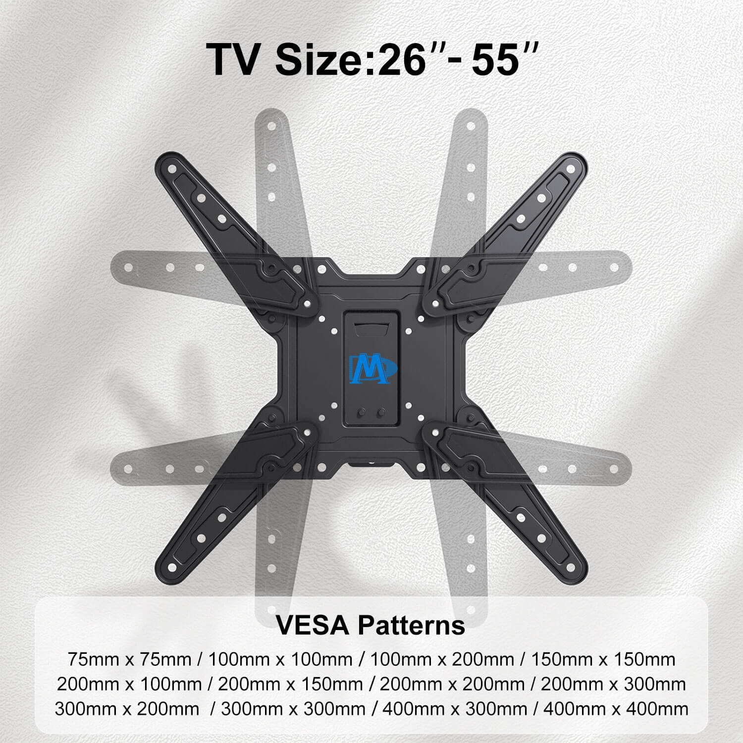 VESA 300x200 400x200 400x400 TV wall mount